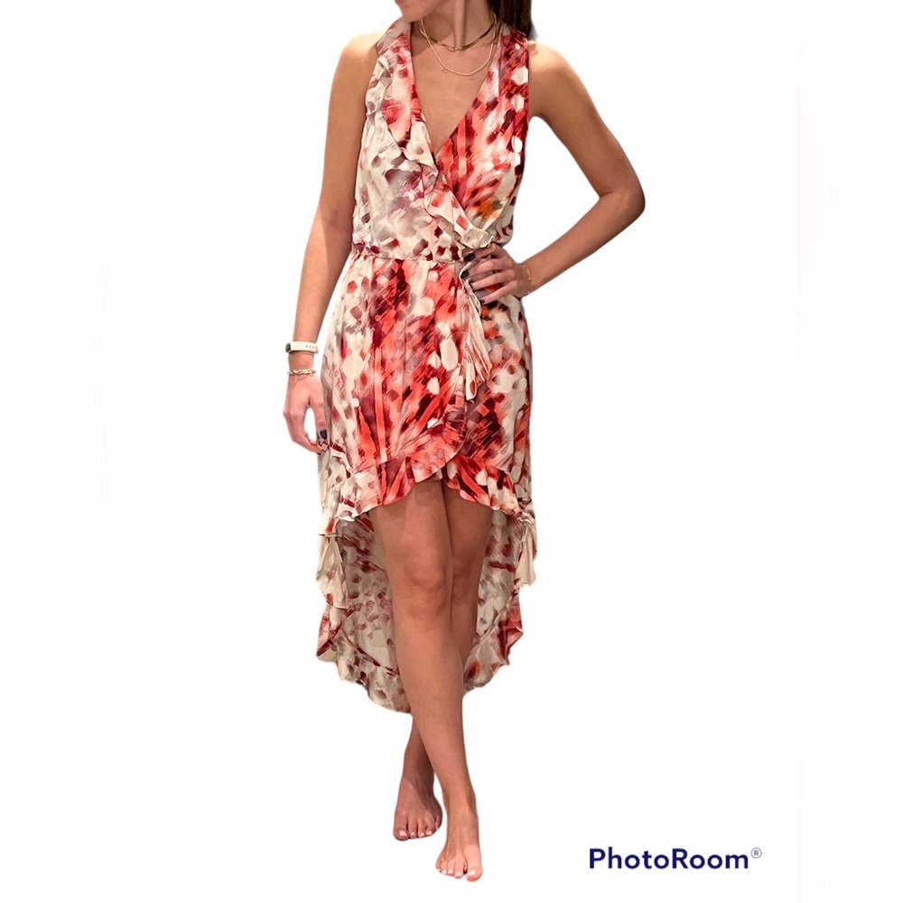Parker High-Low Abstract Floral Dress